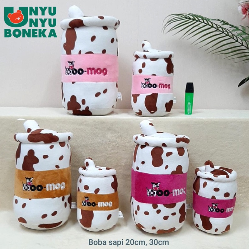 Boneka Boba sapi 20cm/30cm/hadiahultah/bobatea/mainananak/sovenir/lucu