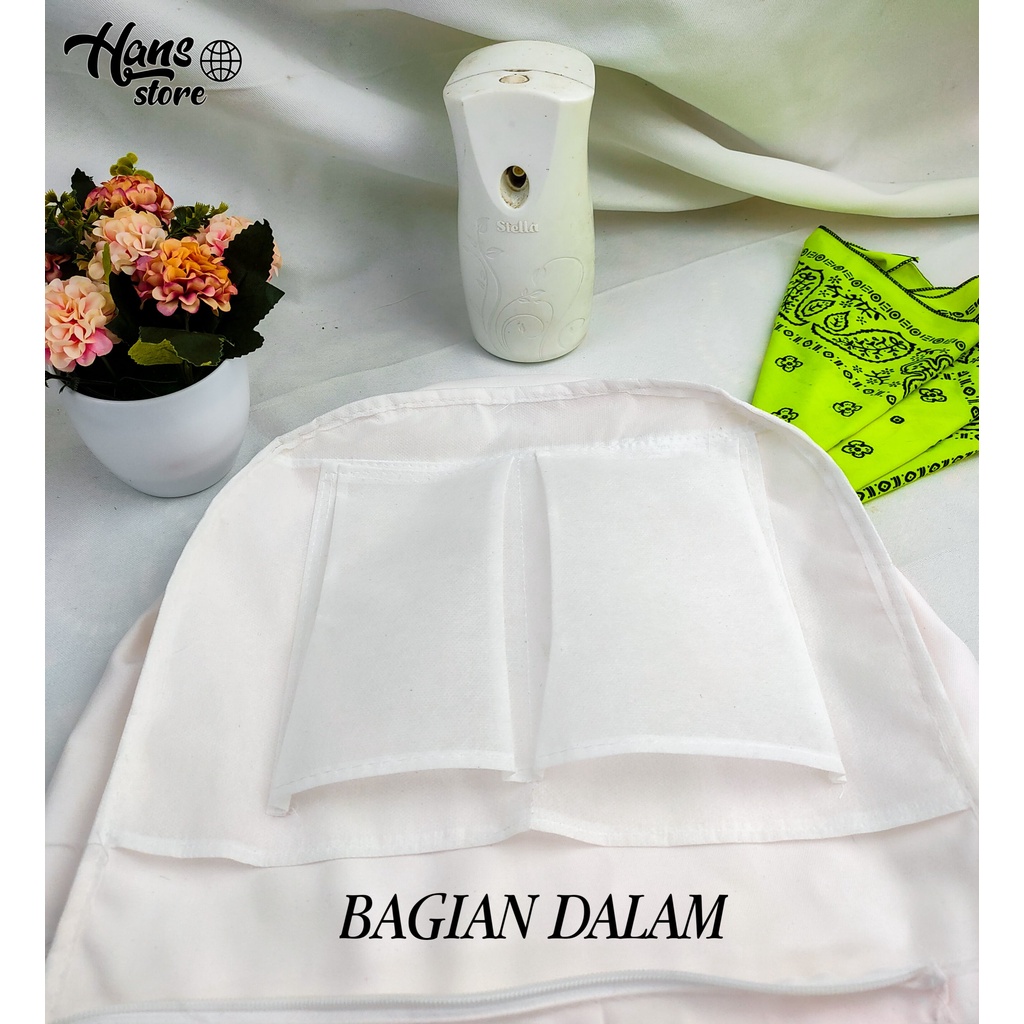 Tote Bag eastetic Kanvas tebal Resleting Tote Bag Premium original HANS