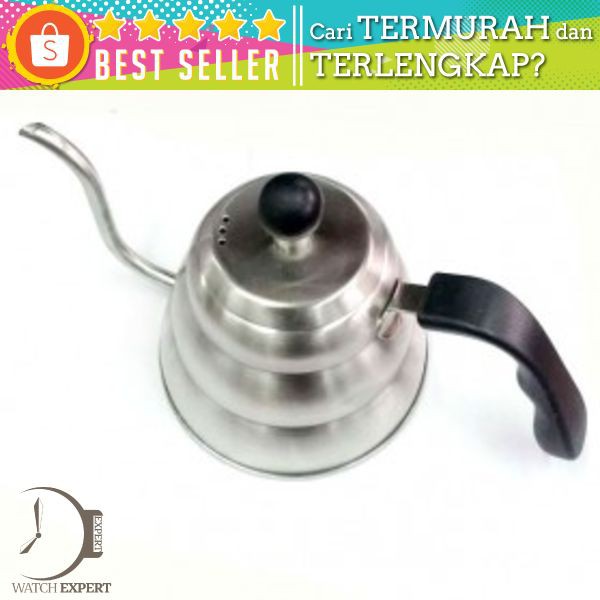 Coffee Maker Pot V60 Drip Kettle Teko Barista 1000ML - Silver