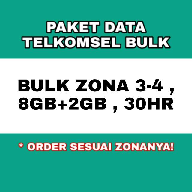 Paket data telkomsel bulk 3-4 8gb plus 2gb sebulan paket internet hemat paket murah