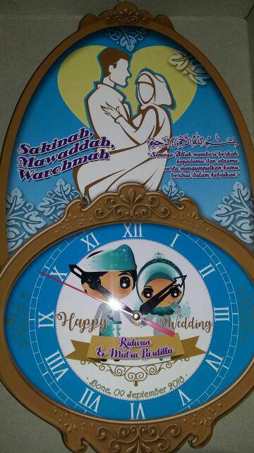 Jam Dinding Unik Happy Wedding