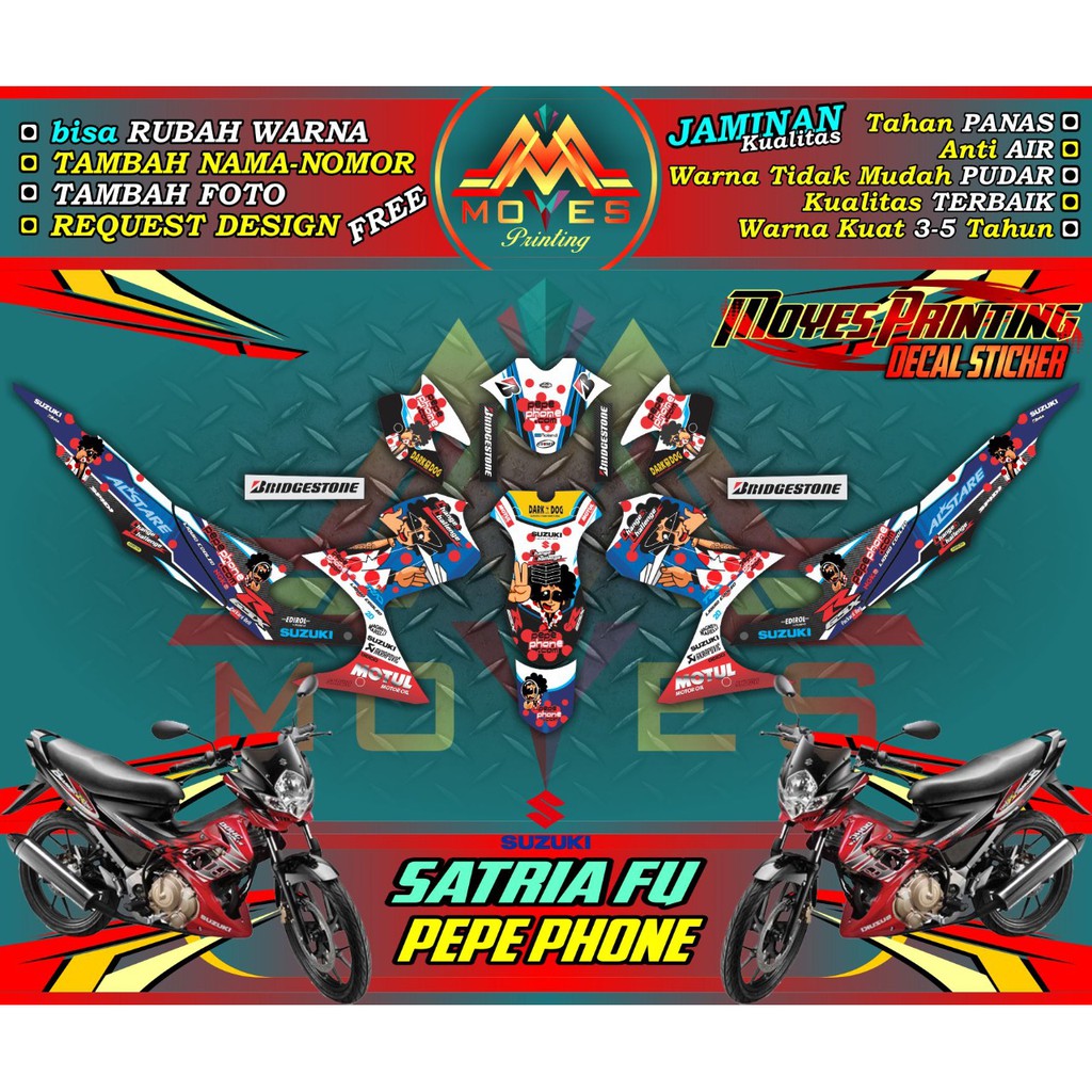 stiker motor satria fu full body decal stiker motor satria fu full body stiker satria fu stiker fu