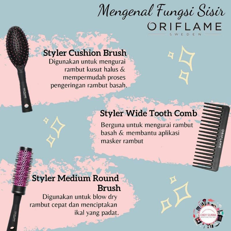 Styler Brush Cushion/Vent/Wide Tooth Comb/Detangle/Teasing/Medium Round/Big Round Brush/Brush Cleaner