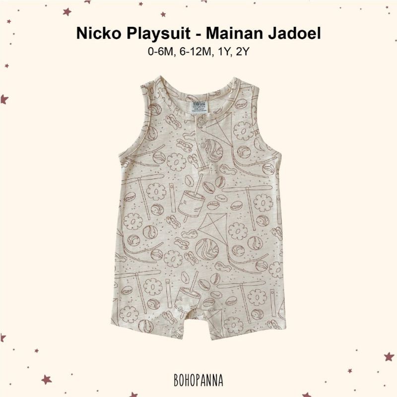 Bohopanna Nicko Playsuit // Jumpsuit Jumper Bayi &amp; Anak Unisex