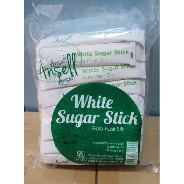 

Ansell White Sugar Stick 60 sticks x 8 gr