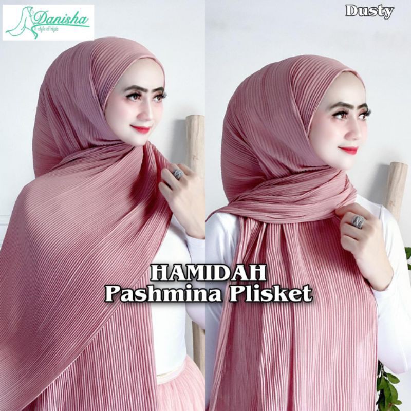 ((ORIGINAL DANISHA)) Pashmina  Plisket Ceruty HAMIDAH-4