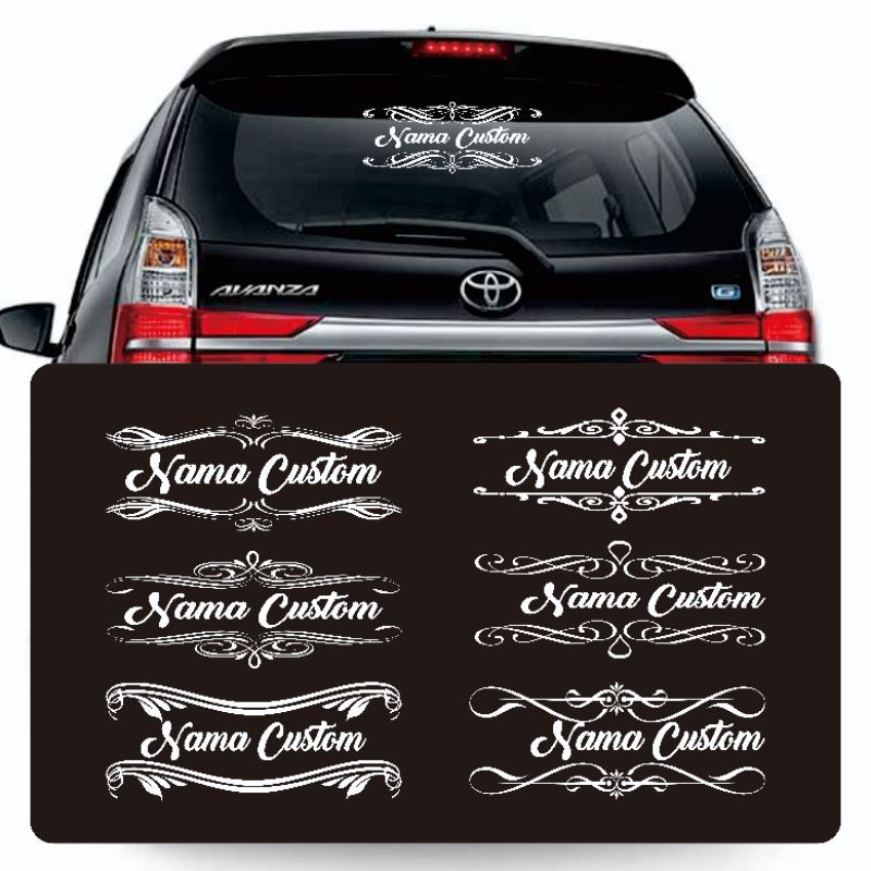 Stiker Kaca Mobil Stiker Nama Custom Mobil