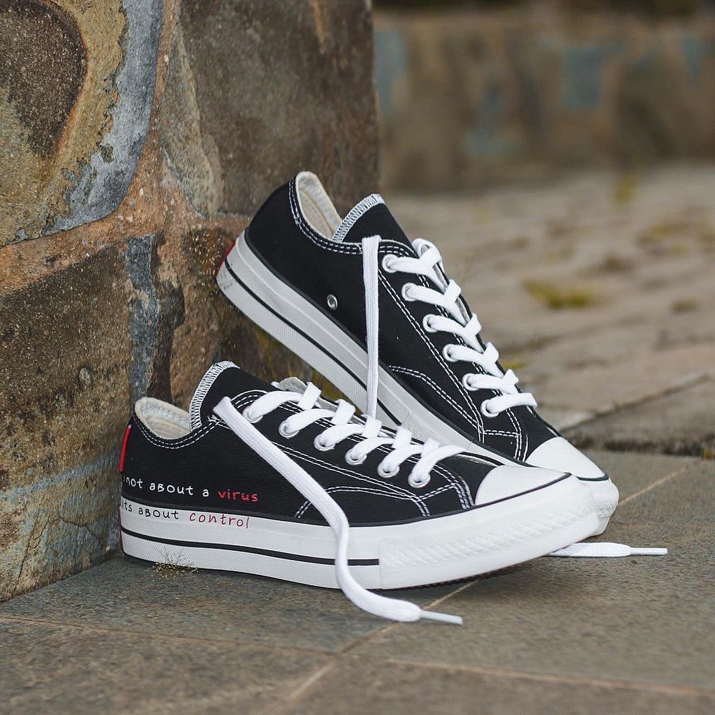 Sepatu NOBRANDS FOOTWEAR TPS Low Black White Corona Jancok - [SEELEN] Original 100% Sneakers Casual Kasual Unisex cewek cowok anak anak