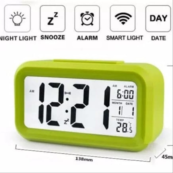 jam Weker Pintar Jam Meja Digital Digital Smart Alarm Clock jam1019