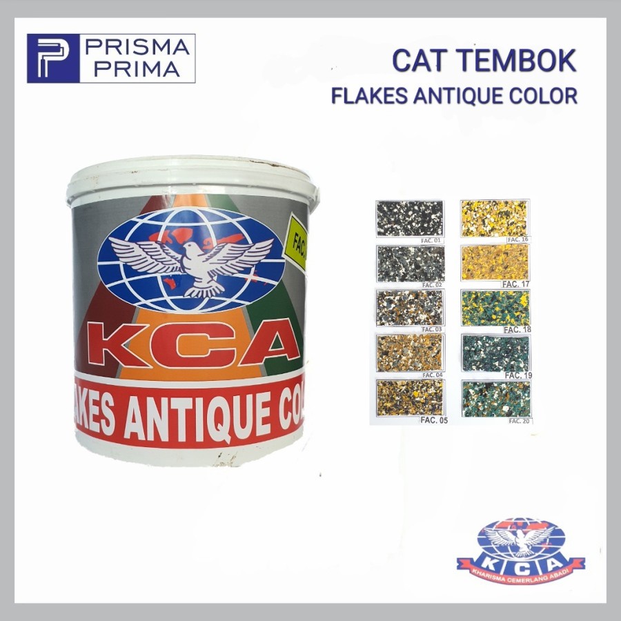 Cat Tembok Motif Batu Alam KCA Flakes Antique Color FAC Stone Coating Granit 4 Kg