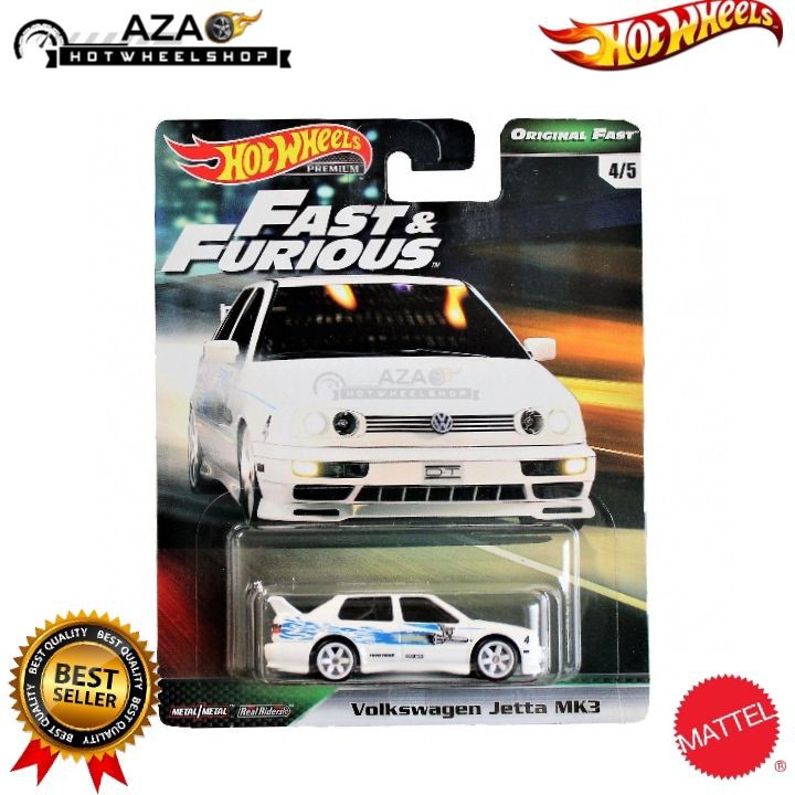 Hot Wheels Fast and Furious Volkswagen Jetta MK3 MK 3 putih ORIGINAL FAST FNF B VW Jetta Mainan anak