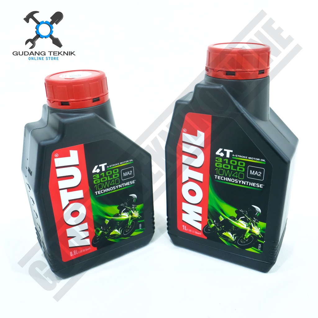 MOTUL Oli Mesin 4T 3100 GOLD 10W40 0.8L 1L / MOTUL Oli Motor Technosynthese 800ML 1000ML 0.8Liter 1Liter