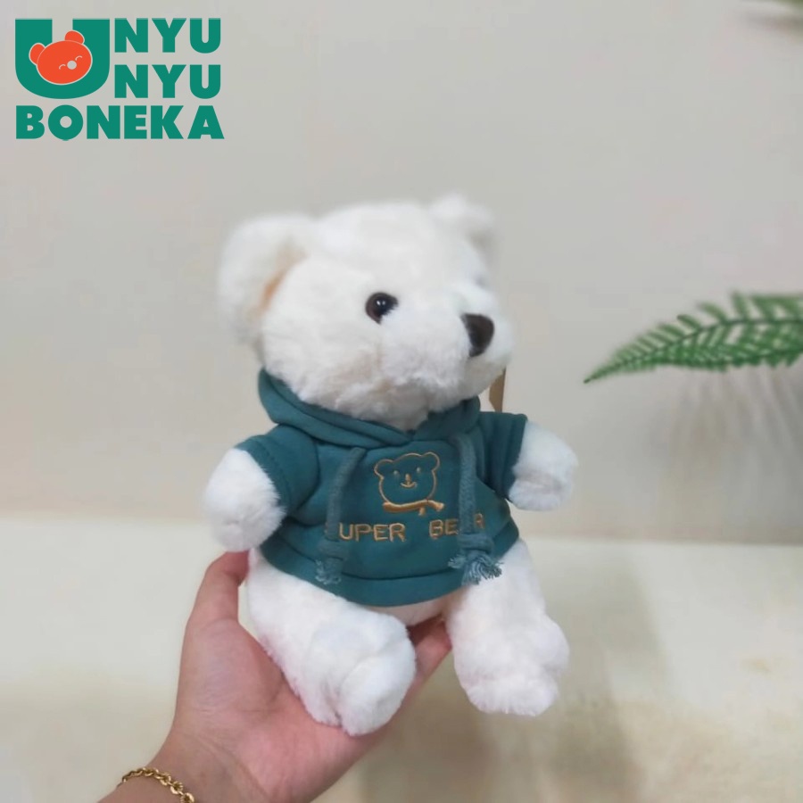 Boneka Teddy Bear Kaos Hoddy Size 8&quot;/21cm/hadiah/valentine/animal