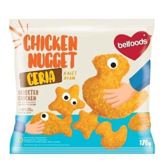 

Naget Ayam Ceria Belfoods 170gr Chicken Nugget