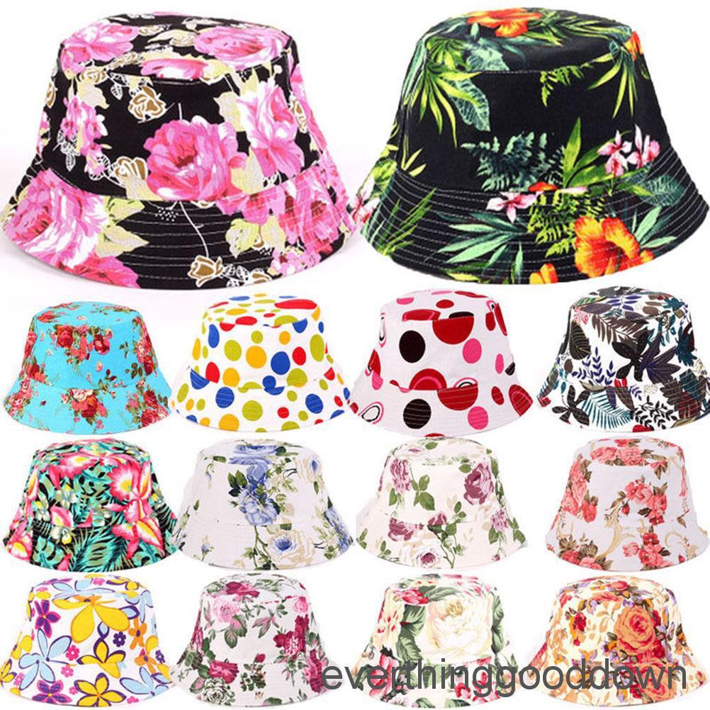  Bayar Di Tempat Topi Bucket Motif  Bunga  untuk Shopee 