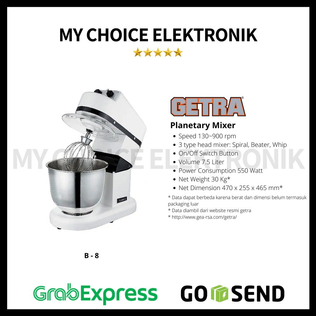GETRA Planetary Mixer B8