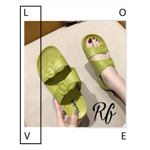 Sandal Tawana kancing slop/Sandal Fliptop Wanita import RF