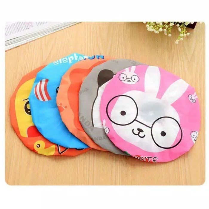 Shower Cap Karakter Kartun Topi Mandi Lucu WaterProof