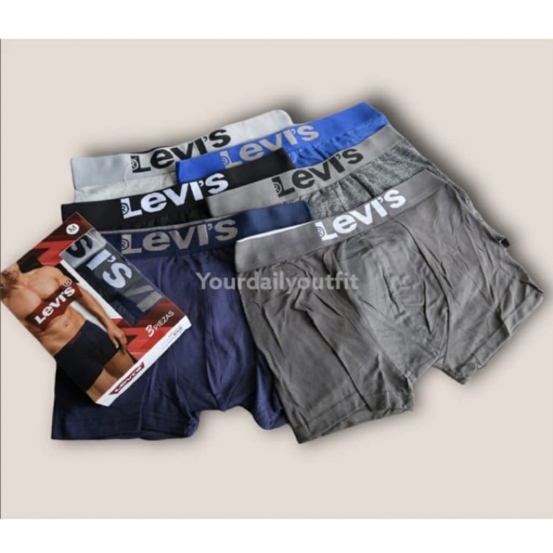 EMAGO - 3 pcs Celana Dalam Boxer Pria | CD pria Impor | Celana Pendek Pria | Boxer Pria dewasa | Pakaian dalam pria