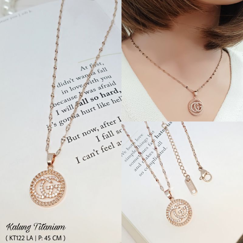 Kalung Titanium Wanita Termurah KT122-123 LA