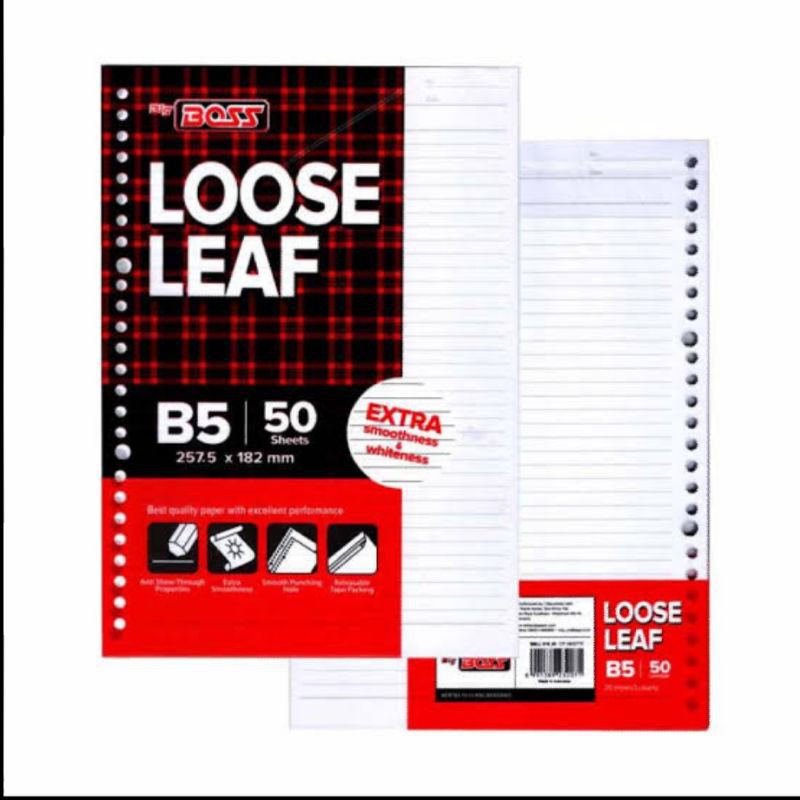 

Big Bos Loose Leafe B5 50 100 sheets