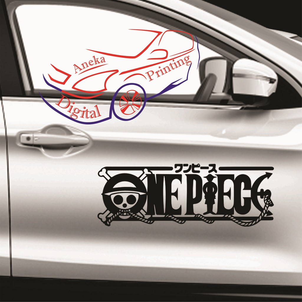 Stiker Mobil Pintu Mobil Fortuner Mobil One Piece Lufy Avanza Inoxa  Sigra Datsun Sedan Pajero