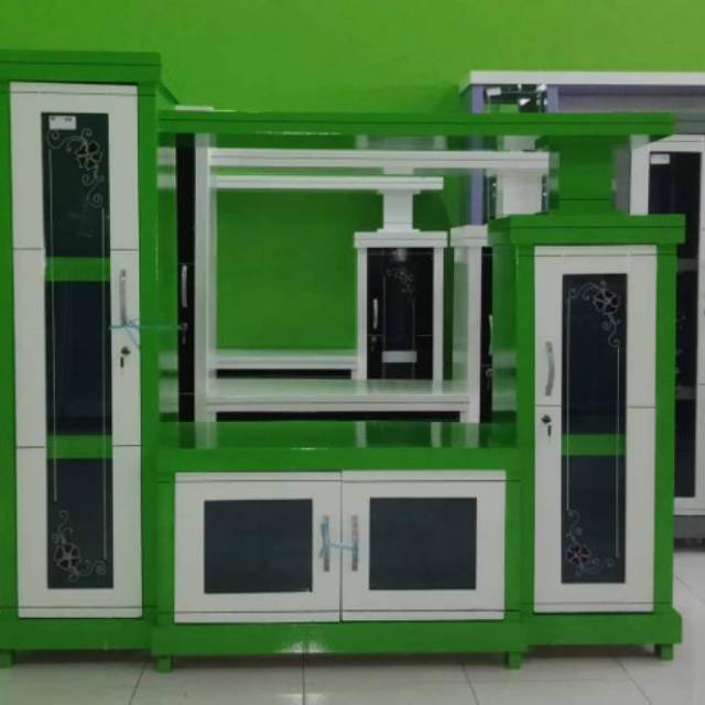 Bufet tv bahan kayu mahoni