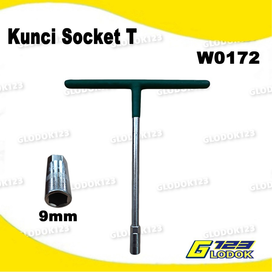 Kunci Soket T / Socket T 9mm, 10mm, 11mm, 12mm, 13mm, 14mm, 17mm, 19mm W0172