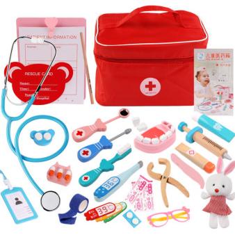 Wooden Doctor Dentist Set mainan edukasi dokter gigi kayu play pretend