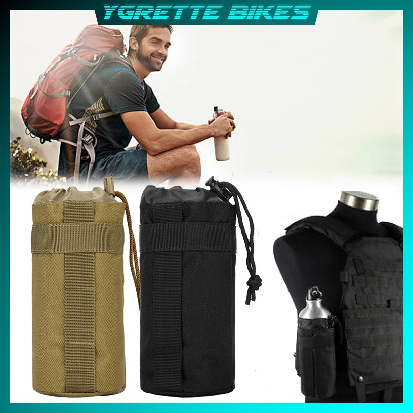 YGRETTE - TAS BOTOL TRAVEL PORTABLE BOTTLE BAG POUCH MILITARY TACTICAL CAMPING HIKING CYCLING