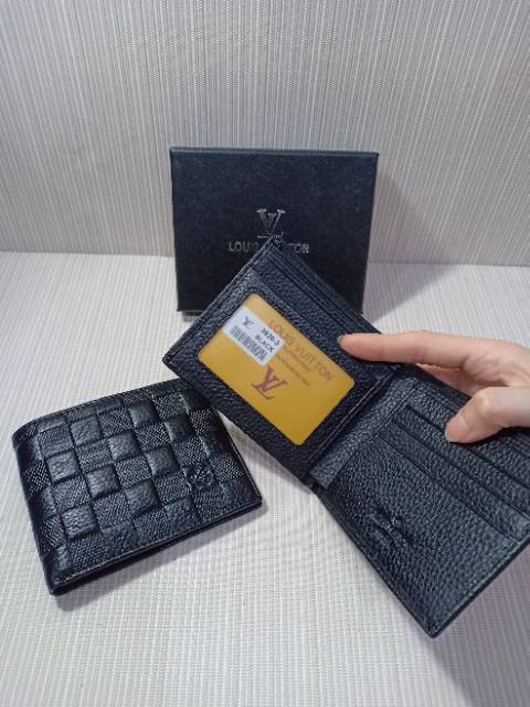 Dompet pria L'V mono/damier kulit asli