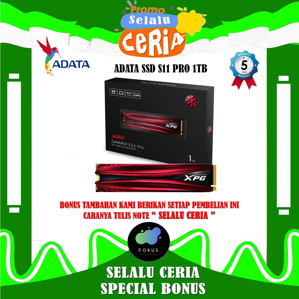 SSD Adata XPG GAMMIX S11 Pro 1TB PCIe NVMe Gen3x4 M.2 2280