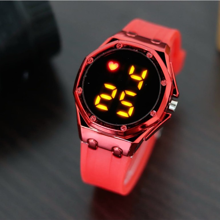 Jam tangan Sport Digital Pria wanita Strap Karet / rubber