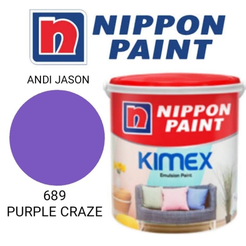 CAT TEMBOK KIMEX NIPPON PAINT 4.5KG / GALON / CAT DINDING / CAT AIR NO 689 PURPLE CRAZE