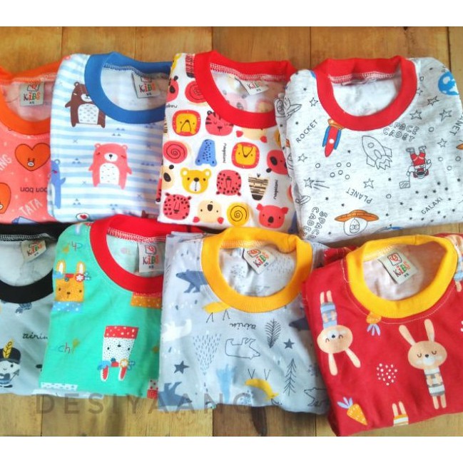 Piyama Anak Qkids Size Xs(5-18 bulan) Lengan pendek Celana Panjang