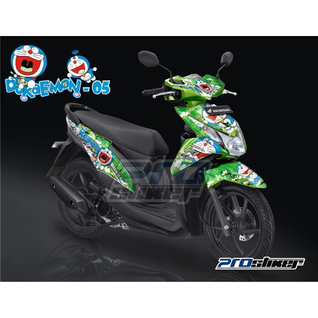 Jual Striping Honda Beat Fi Motif Gambar Kartun DORAEMON PROSTIKER SEMUA SIAP KIRIM Shopee Indonesia