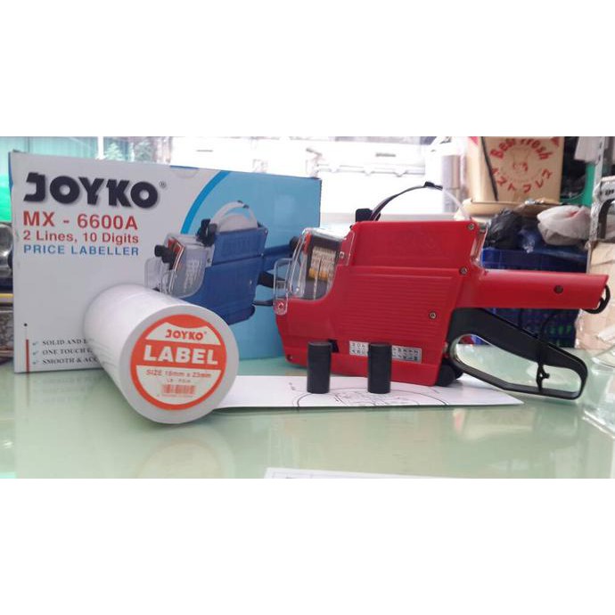 

Alat label harga 2 baris Joyko MX 6600A (Price labeller) Paket Komplit
