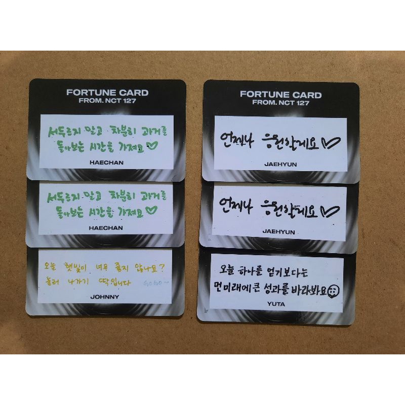 Fortune Card The Link Jaehyun Haechan Johnny Yuta