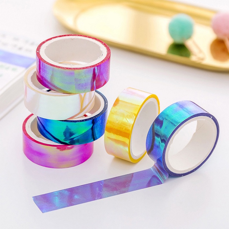 Tape / Selotip Warna Laser Transparan Gradasi Bahan Pet