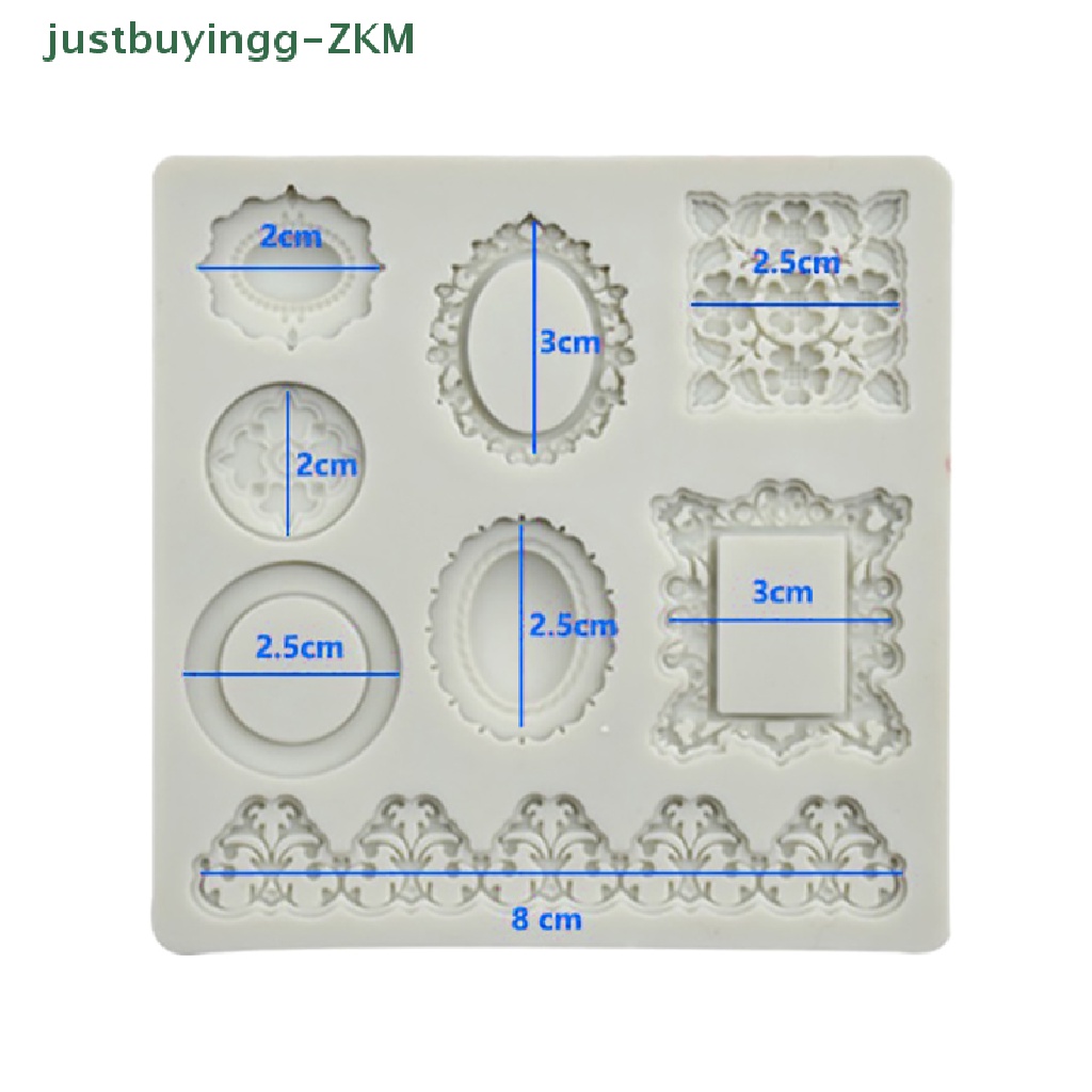 Cetakan Kue Fondant 3D Bahan Silikon Bentuk Cermin Gaya Vintage Untuk Alat Memasak