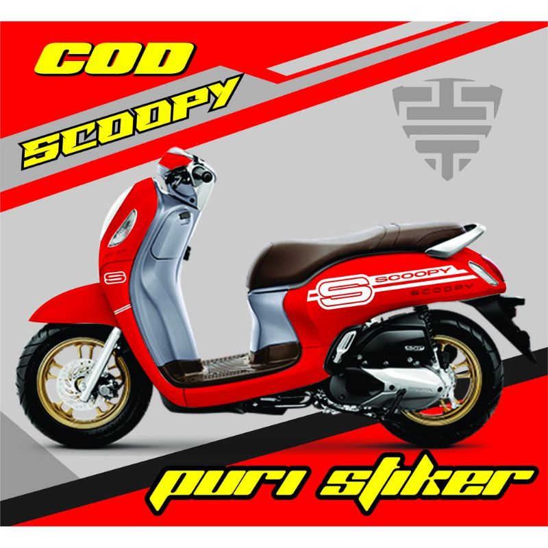 stiker cutting Scoopy/stiker body Scoopy