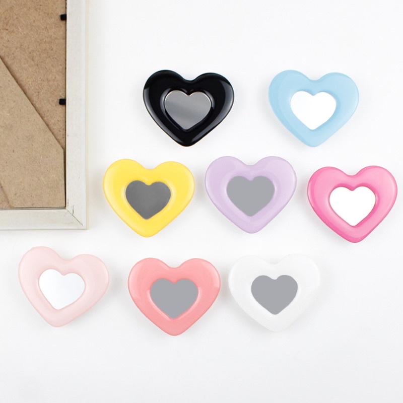 Popsocket Heart Mirror 8 Colors Grip Tok Kaca bentuk Hati READYSTOCK