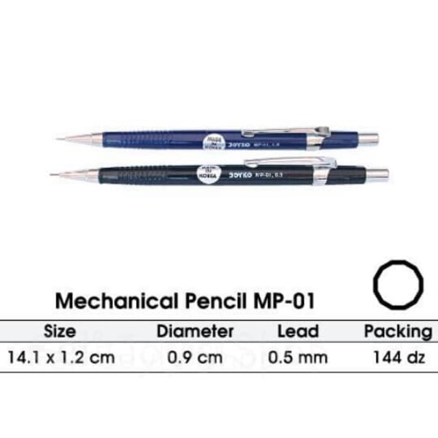 MP 01 - PENSIL MEKANIK / MECHANIC PENCIL / PENSIL CETEK JOYKO MP 01 TERMURAH