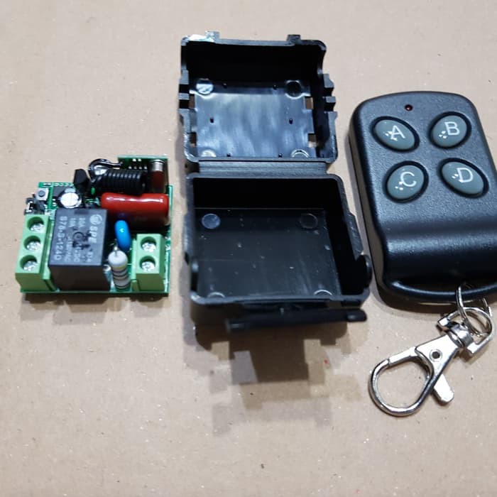 ⚀220V 433MHz 1Ch Learning Remote Switch Receiver + Remote Control.