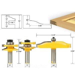 Unik mata profil pintu mata router bit set raised panel door Diskon