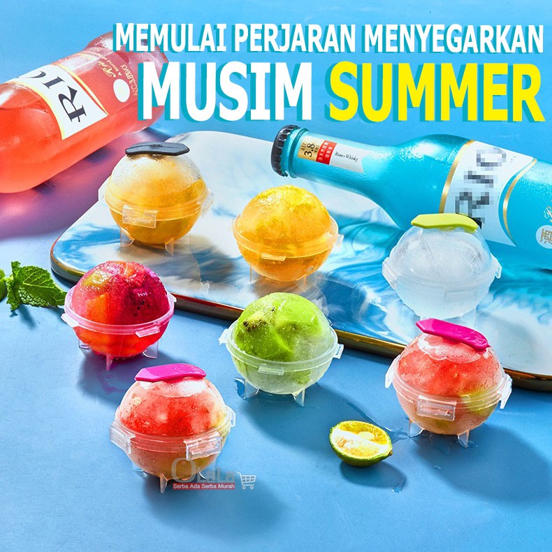 ALAT CETAKAN ES BATU BENTUK CUBE BULAT (4PCS) OLL-1165