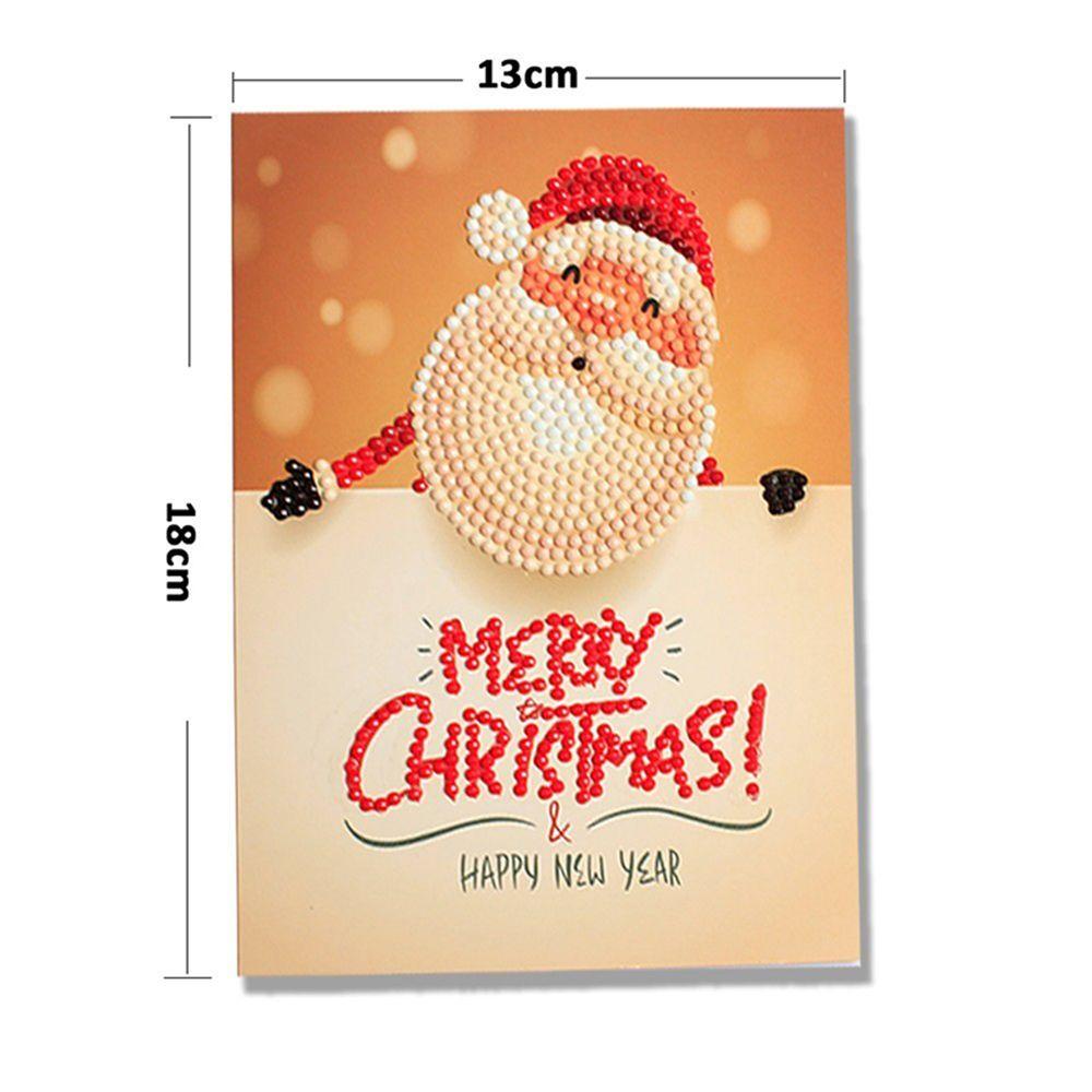 Solighter 8pcs/lot Kartu Undangan Hadiah Natal Merry Christmas Handmade Xmas Postcards