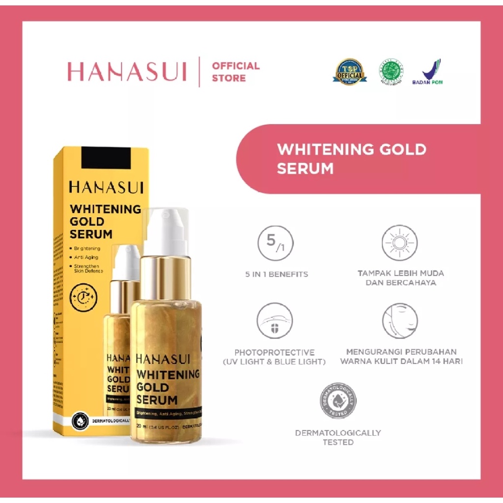 PAKET DR GOLD (CREAM +SABUN+MASKER +SERUM GOLD HANASUI BPOM)