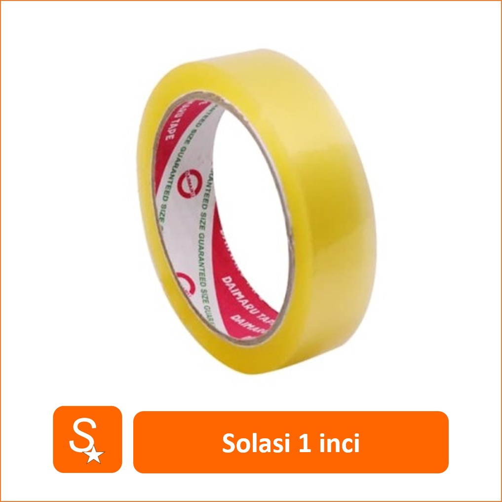 

Solasi Selotip Daimaru 1 Inch Bening / Isolasi Solatip Lakban 24mm 1