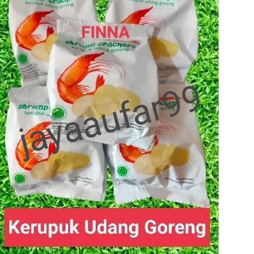 

Ⓝ❁New Arrival-713-FINNA Kerupuk Udang MATANG Shrimp Crackers 10gr/1karton isi 120 pcs
